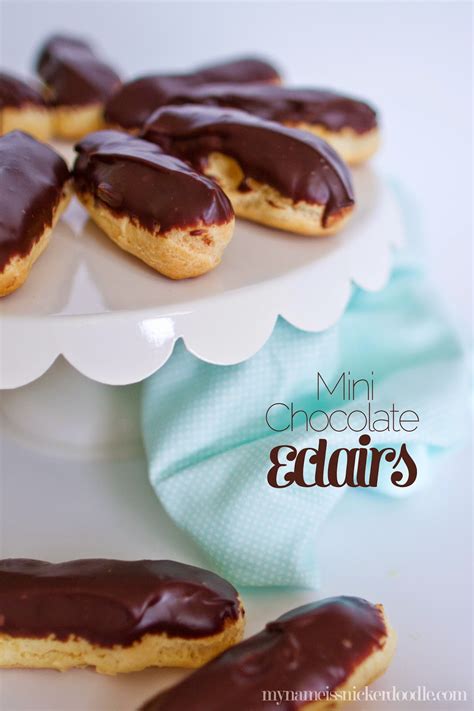 My Name Is Snickerdoodle: Mini Chocolate Eclairs