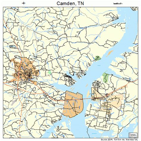 Camden Tennessee Street Map 4710560