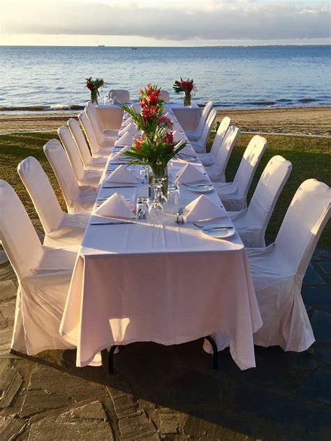 Fiji. Nadi. Sofitel dining table set up on the beach of De… | Flickr