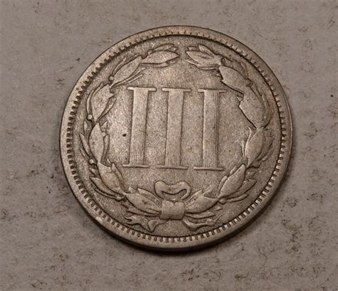 1873 (open 3) Three Cent Coin (3 Cent) - Fine (F) - Early Type Coin - # ...