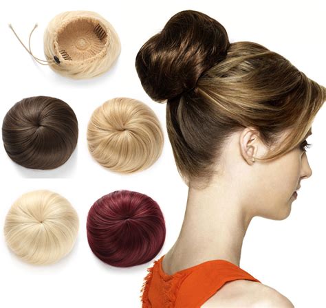 Synthetic Clip In Hair Bun Extension Donut Chignon Hairpiece