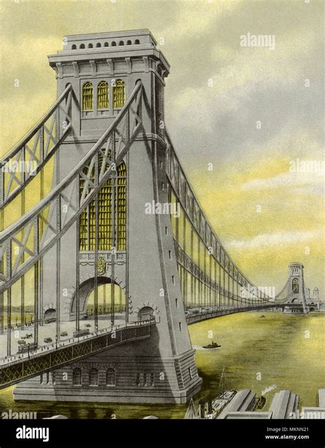 Hudson River Bridge. New York City Stock Photo - Alamy