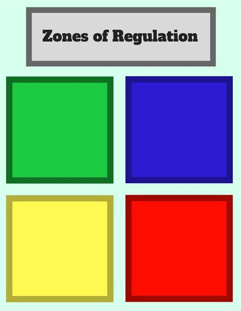 Zones Of Regulation Printables