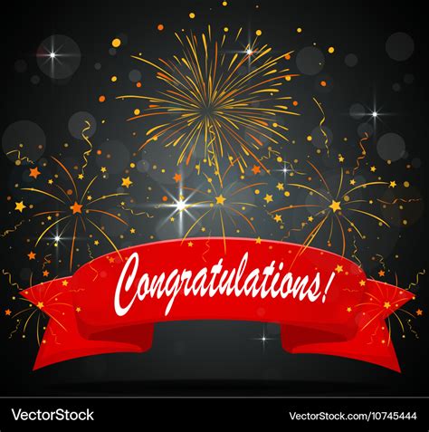 Congratulations celebration banner Royalty Free Vector Image