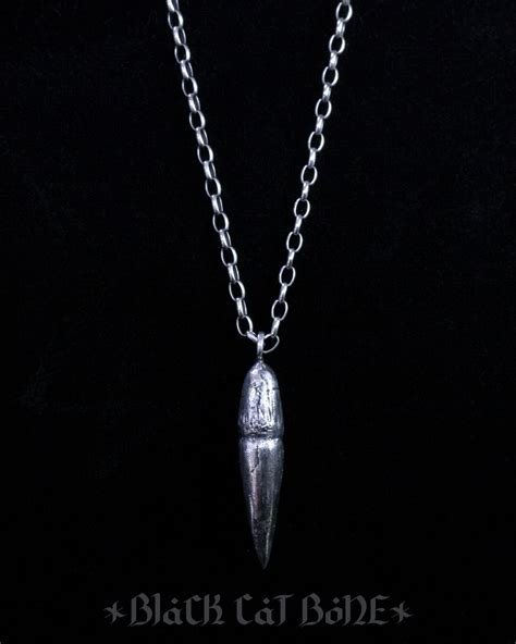 Cat Canine Tooth fang Necklace Sterling Silver Feline Dark | Etsy