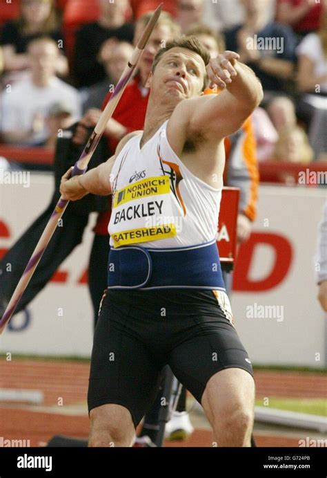 Steve Backley British Athletics Grand Prix. Steve Backley in action ...