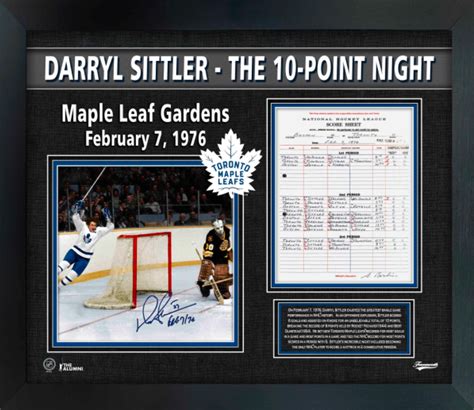 Darryl Sittler Collection - The Official Site of The Ultimate Collector