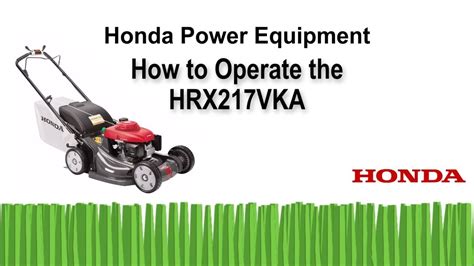 HRX217VKA Lawn Mower Operation - YouTube