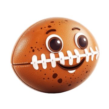 Cute Ball Cartoon Character Rugby Ball, Ball, Character, Cartoon PNG Transparent Image and ...