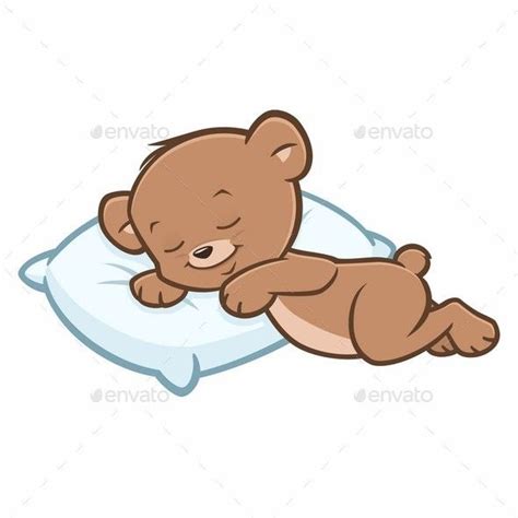 Cartoon Teddy Bear Sleeping | Teddy bear drawing, Bear cartoon, Bear ...