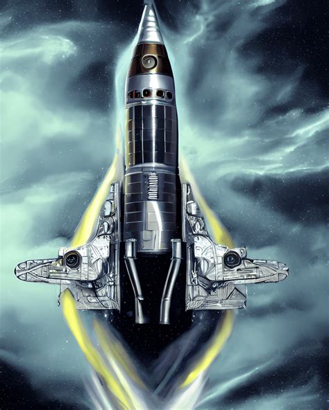 Futuristic Rocketship Launch · Creative Fabrica