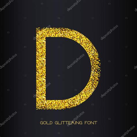 Golden glitter letter D Stock Vector Image by ©tekla.pototska.yahoo.com #122527118