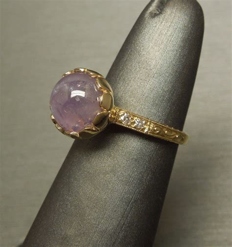 Pre Art Deco 2.85TCW GIA Certified Lavender Purple Star Sapphire