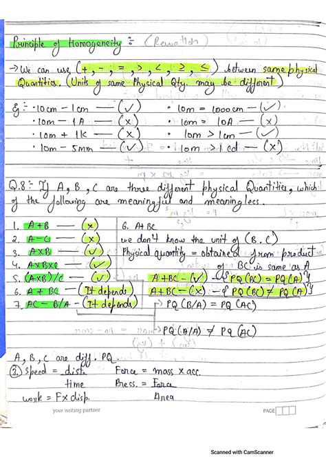 SOLUTION: principle of homogeneity best notes by ''rajwant sir'' ''physics wallah'' - Studypool