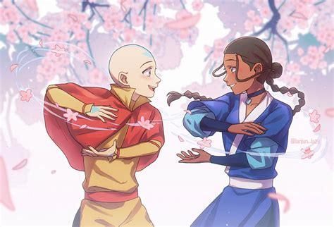 Download Aang (Avatar) Katara (Avatar) Anime Avatar: The Last Airbender HD Wallpaper