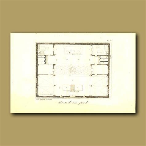 Plan of a Pagoda. Genuine antique print for sale.