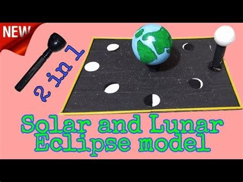 Solar Eclipse and Lunar Eclipse model|How to make 2in1 model of Solar ...