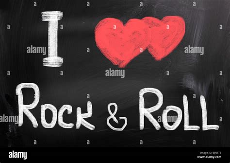 I Love Rock and Roll Concept Stock Photo - Alamy