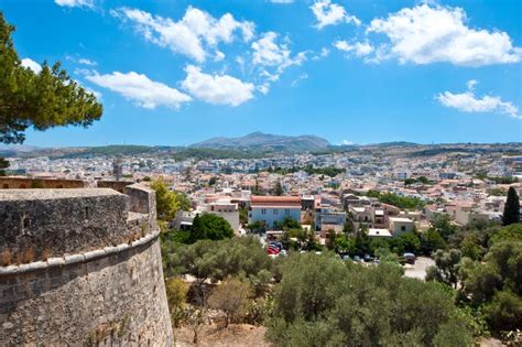 View of the Rethymnon from the Fortezza. Crete, Greece. Stock Image - Image of beautiful ...