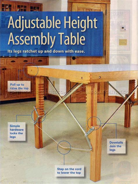 Woodworking Assembly Table Plans • WoodArchivist