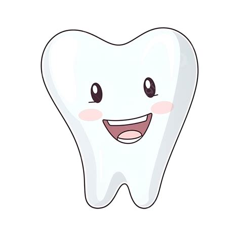 Cartoon Smiling Tooth Symbol It S Happy Smile Concept, Tooth Clipart ...