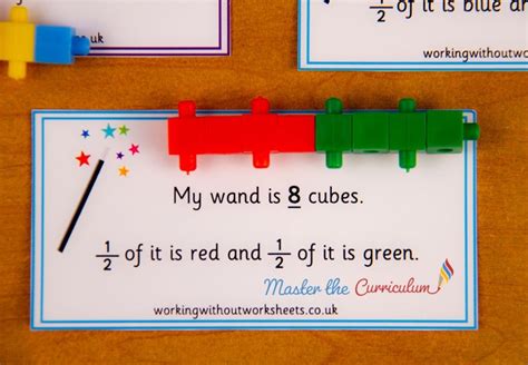 Fraction wands with cubes - Master The Curriculum