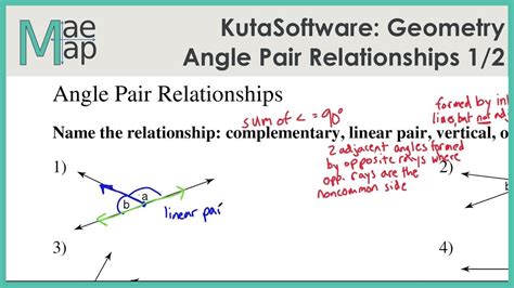 Angle Pair Relationships Worksheet - Wordworksheet.com