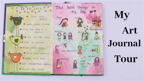 My Handmade Art Journal Writing ideas / My Journal Tour/ How to Write Diary By Aloha Crafts ...