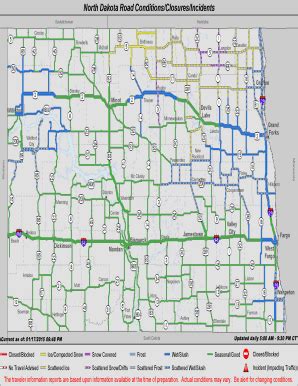 Fillable Online dot nd North Dakota Road Conditions/Closures/Incidents - dot nd Fax Email Print ...