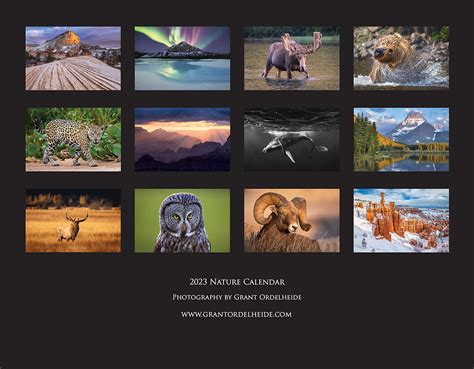 2023 Nature Calendar | Grant Ordelheide Photography