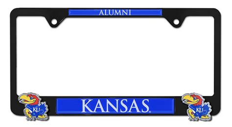 Kansas Alumni Black 3D License Plate Frame | Elektroplate