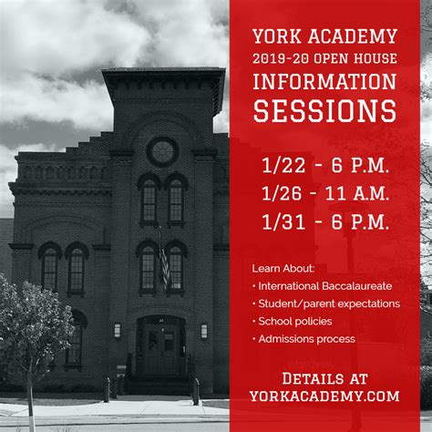 York Academy 2019-20 Open House Information Sessions, York Academy Regional Charter School at ...