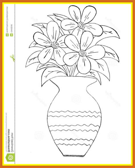 Flower Pot Images Drawing : Flower Pot Drawing For Kid | Bodendwasuct