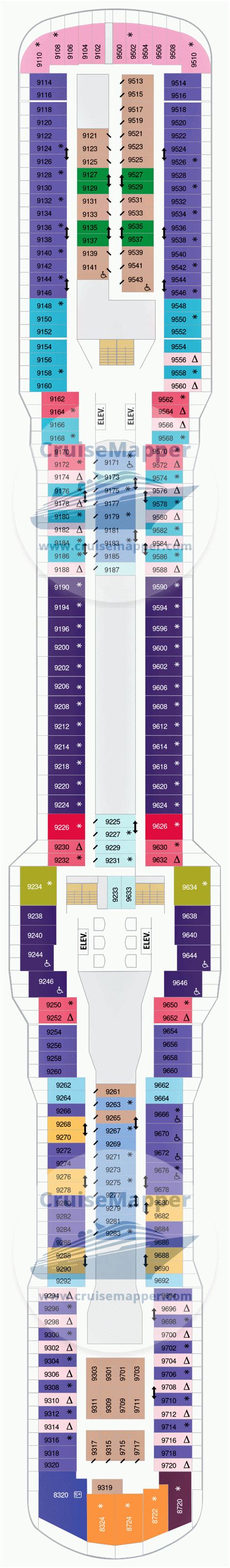 Odyssey Of The Seas deck 9 plan | CruiseMapper