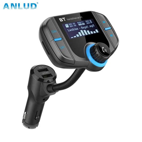 Bluetooth FM Transmitter Wireless In car Radio Adapter Car Kit with Quick Charge 3.0 + 5V/2.4A ...