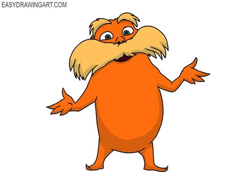 How to draw the lorax by dr seuss really easy drawing tutorial – Artofit