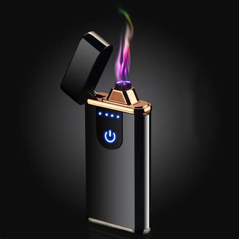 New Double Arc Lighter Windproof Electronic USB Recharge Lighter Cigarette Smoking Electric ...