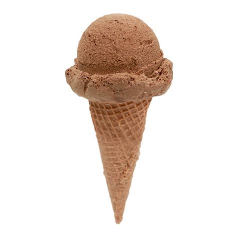 Fake Single Scoop Chocolate Ice Cream on Sugar Cone