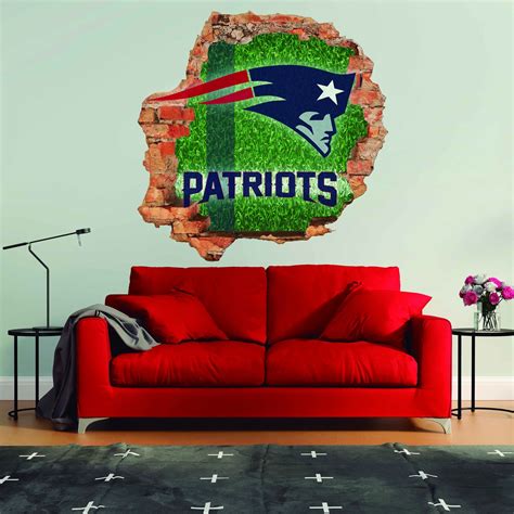 New England Patriots Wall Decor Decal-3D Design-Vinyl Home | Etsy