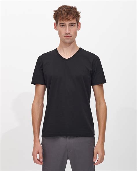 Black V Neck T Shirt for Men | Premium 185GSM Cotton