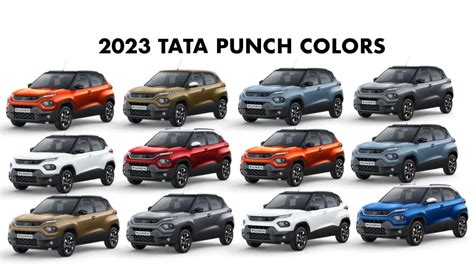 2023 Tata Punch Colors: Orange, Bronze, Blue, Grey, White, Red - GaadiKey