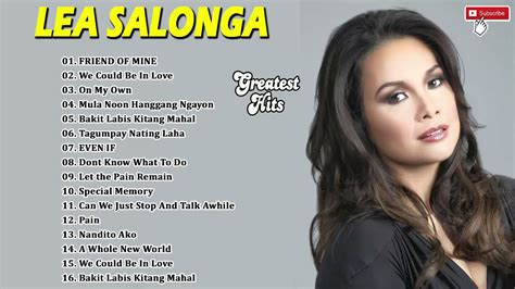 Lea Salonga greatest hits Collection - Lea Salonga Nonstop | OPM ...