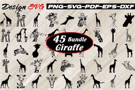 Giraffe Bundle Svg, Giraffe Svg, Vector Gráfico por Design SVG ...