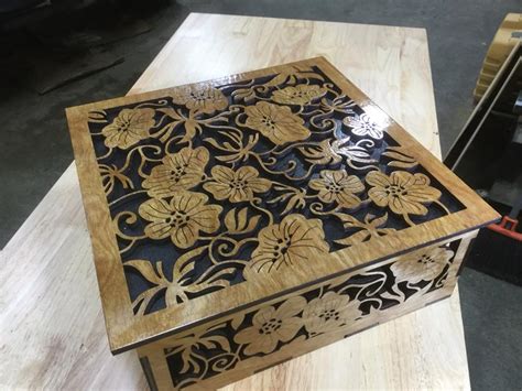 Amazing laser-cut wooden box | laser cut wood free download - Free Vector