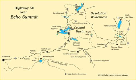 Highway 50 over Echo Summit Map