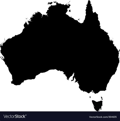 Australia detailed map Royalty Free Vector Image