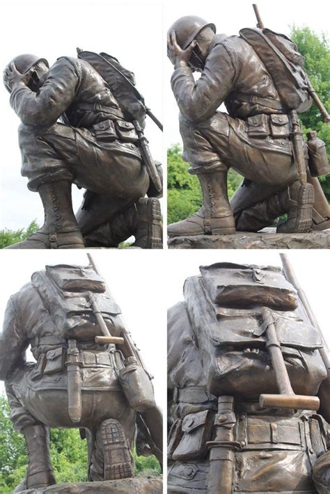 BOKK-43 life size custom bronze army soldier statue for sale - Custom Animal Sculptures