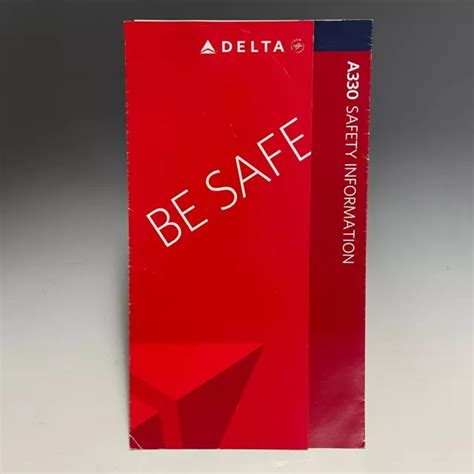 DELTA AIR LINES AIRBUS A330 Safety card Safety instructions Airlines USA $34.81 - PicClick