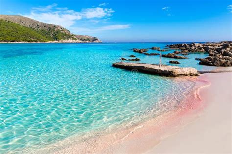 Majorca Cala Agulla beach in Capdepera Mallorca. At Balearic Islands of ...