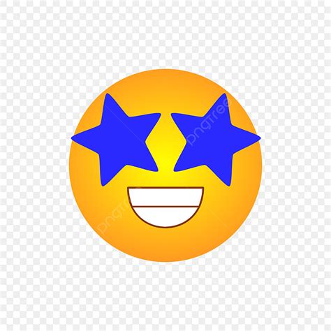 Emoji Stars Clipart Transparent PNG Hd, Star Emoji, Emoticon, Social Media Emoji, Smile PNG ...